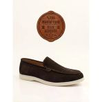 Et0252 %100 İçi Dışı Hakiki Deri Erkek Kahverengi Süet Casual Loafer Termo Taban Ayakkabı