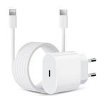 Eta Tech Apple iPhone Adaptör 20W Tüm Serilerle Uyumlu Hızlı Şarj Aleti Adaptör Kablo Set 7 8 x 11 12 13 14 Pro Max Adaptör Seti - Beyaz