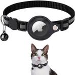EtaShop AirTag Uyumlu Reflektif Kedi Tasması Zilli Ayarlanabilir Kedi Boyun Tasması 22-32 cm Siyah
