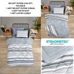 Ete Hometex Tek Kişilik Welsoft Uyku Seti - Antrasit - Gri - 155 x 215