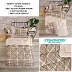 Ete Hometex Tek Kişilik Welsoft Uyku Seti - Bej - Vizon - 155 x 215