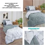 Ete Hometex Tek Kişilik Welsoft Uyku Seti - Gri - Beyaz - 155 x 215