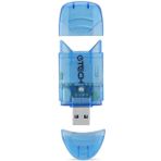 eTECH Koleksiyon USB 2.0 SD/SDHC/SDXC Bellek Kartı Okuyucu/Yazıcı - Destek SanDisk Kingston 256GB 128GB 64GB 32GB 16GB SDXC Ultra Extreme SDHC (SADECE Kart Okuyucu, Hafıza Kartı Yok) (Mavi, 2'li