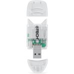eTECH Koleksiyon USB 2.0 SD/SDHC/SDXC Hafıza Kartı Okuyucu/Yazıcı - Destek SanDisk Kingston 256GB 128GB 64GB 32GB 16GB SDXC Ultra Extreme SDHC (SADECE Kart Okuyucu, Hafıza Kartı Yok) (Şeffaf, 2'li