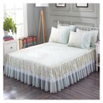 Etek Fırfırlı Yatak Eteği, Dantel Yatak Eteği Yastık Kılıfı Yatak Takımı Fitted Sheet Çok Renkli Çoklu Boyutlar 3'lü Paket(18,180x220cm 3pcs set)