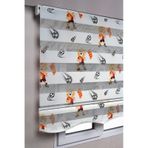 Etekli Galatasaray Taraftar Aslan Desenli Genç Odası Zebra Stor Güneşlik Perdeler beyaz