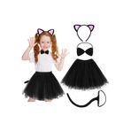 Etekli Pembe Kedi Seti -Taç, Kuyruk, Etek, Papyon Çocuk Boy TYCJZZG8VN177593432508477