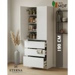 Eterna Mobilya Çekmeceli Çok Amaçlı Dolap | Mutfak Dolabı | Kiler Dolabı | Erzak Dolabı - Beyaz