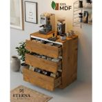 Eterna Mobilya Çekmeceli Kahve Köşesi | Çekmeceli Çok Amaçlı Dolap | Çekmeceli Muftak Dolabı - Atlantik Çam