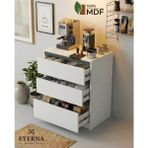Eterna Mobilya Çekmeceli Kahve Köşesi | Çekmeceli Çok Amaçlı Dolap | Çekmeceli Muftak Dolabı - Beyaz