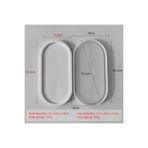 Eternal Luck 24,5cm Oval Şeklinde Alçı & Taş Tozu & Epoksi Hobi Döküm Çalışmaları İçin Esnek Silikon Kalıp 1 Adet