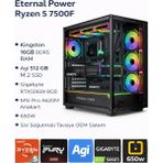 Eternal Power Tanks2 Ryzen5 7500F | 16GB Ddr5 Ram | 512 GB M.2 SSD | RTX5060TI 8gb | A620M Anakart | 650W | Sıvı Soğutmalı Oem Sistem