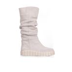 Eternal Shoes Ekru Süet Gerçek Deri Kadın Çizme Ekru 37