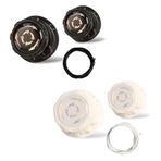Eterspr 2 set düğme elastik ayakkabı bağcığı, hızlı kilit ayakkabı halkası, hızlı bağcık sistemi, spor ayakkabısı, yelken bezi ayakkabı gibi çoğu ayakkabı için uygundur, Beyaz, siyah, 29 mm/1,14 Zoll
