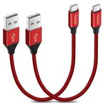 etguuds 2'li Paket 1ft Kısa USB C Kablosu 4.2A Hızlı Şarj, Naylon Örgülü Tip C Hızlı Şarj Kablosu Samsung Galaxy S20 S10E S10 S9 S8 Plus, Note 20 10 9 8, A80 A70 A50 A40 A30 A20 A10e ile Uyumlu