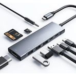 Ethab Ticaret Ally 9 In1 Type C Hub 4K 30hz HDMI USB 3.0sdpd ADAPTÖR-(5775) - GL002V-7LMWJ1 - Gri