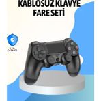 Ethab Ticaret Ps4 Uyumlu Kablosuz Oyun Kolu Ergonomik Çift Titreşimli - GL002V-7MRKN9