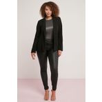ETHIQUET Jamıla Kadın Blazer Relaxed Tekli Siyah Büyük Beden Ceket