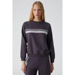 ETHIQUET JINX Kadın %100 Pamuk Kapüşonlu Fermuarlı Mor Sweatshirt