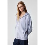 ETHIQUET NISPORENI Kadın Oversize Fit Kapüşonlu %100 Organik Pamuk 3 İplik Lila Sweatshirt