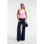 Ethiquet SELMIRA Kadın Baskılı Halter Yaka Slim Fit Kolsuz Pembe Atlet - XS