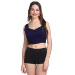 ETHNIC EMPORIUM Şık Düz Astarlı Bluz Kadın Üst Hint Sari Elbise Choli Saree için En İyi Eşleşme B/23, Mavi, XS