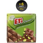 Eti Antep Fıstıklı Kare Çikolata 60 g x 6 Adet - 70 gr