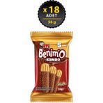 Eti Benimo Kombo Hindistan Cevizi ve Çikolata Kaplamalı Bisküvi 56 G x 18 Adet - 56 gr