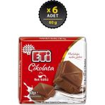 Eti Çikolata Bol Sütlü Kare 60 G x 6 Adet