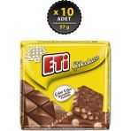 Eti Karamelli Patlakli Kare Çikolata 57 g x 10 Adet - 57 gr