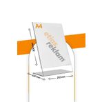 Etias Reklam A4 L Tipi Dikey Masa Üstü 2.8 Mm Şeffaf Pleksi Föylük / Broşürlük