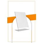 Etias Reklam A4 L Tipi Dikey Masa Üstü 20'li Paket / 2.8 Mm Şeffaf Pleksi Föylük / Broşürlük