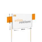 Etias Reklam A4 U Tipi Yatay Masa Üstü 10'Lu Paket / 2.8 Mm Şeffaf Pleksi Föylük / Broşürlük