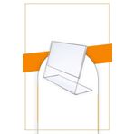 Etias Reklam A5 L Tipi Yatay Masa Üstü 20'li Paket / 2.8 mm Şeffaf Pleksi Föylük / Broşürlük