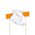 Etias Reklam A6 L Tipi Yatay Masa Üstü 2.8 Mm Şeffaf Pleksi Föylük / Broşürlük