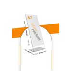 Etias Reklam A7 L Tipi Dikey Masa Üstü Şeffaf Pleksi Föylük / Broşürlük