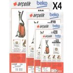 Eticaretarena 4 Paket 20 Adet Beko Bks 2240 Süpürge Modeli 5 Adet Toz Torbası Tt420 T