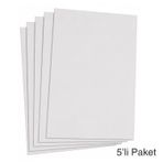 Etika Beyaz Mukavva 35x50 cm 5’li Paket - 1.0 mm Kalınlık - Okul Projeleri, Maket ve Pano Çalışmaları İçin Sert ve Dayanıklı Karton