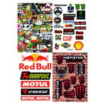 Etiket Dünyası 4 lü Motorsiklet Etiketleri Monster, Çok Amaçlı Sticker, Hellaflush, Joker