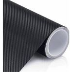 Etiket Dünyası Siyah Hava Kanallı Karbon Fiber Folyo 30 Cm-1 Metre Kaplama Folyosu Esnek Yapıya Sahip