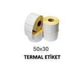 ETİKET KAPIDA 50x30 TERMAL ETİKET 2000 SARIM 2 Lİ AYRIK 1 RULO EN 50 BOY 30