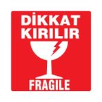 Etiket Sanatı Dikkat Kırılabilir Etiketi 10 x 10 cm 50'li
