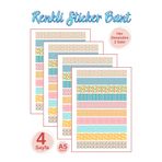 Etiketçi Paşa Eğlenceli, Karışık Desenli, Renkli Bant Sticker Seti - Fotoğraf Albümü Ajanda Defter - 4 Sayfa (A5)