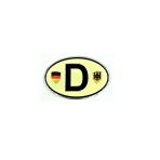 Etiketçilere Özel Armalar Oval Adac D Deutschland Almanya Bayraklı Krem Alüminyum Arma Sticker