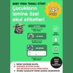 Etiketim Baby Yoda Temalı Isme Özel Okul Etiketi