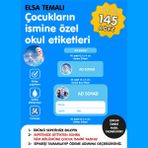 Etiketim Elsa Temalı Ismeözel Okul Etiketi