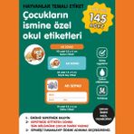Etiketim Hayvanlar Temalı Isme Özel Okul Etiketi