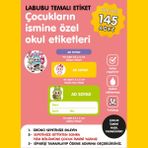 Etiketim Labubu Temalı Isme Özel Okul Etiketi