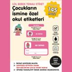 Etiketim Lol Bebek Temalı Isme Özel Okul Etiketi