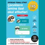 Etiketim Offroad Mouse Temalı Okul Etiketi
